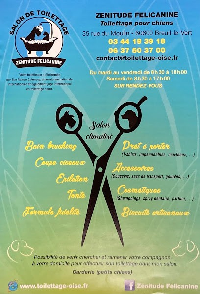 Salon De Toilettage Zenitude Felicanine, Toiletteur pour Animaux à Breuil-le-Vert